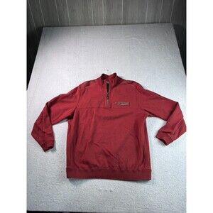 Tommy Bahama 49ers NFL Men's Red 1/4 Zip Pullover Sweatshirt Mock Neck Size L